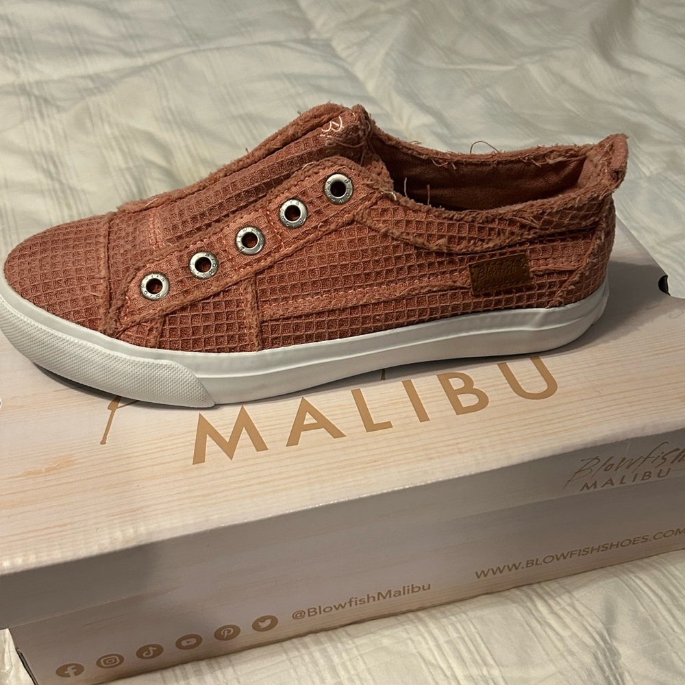 Malibu Blowfish Waffle Canvas Slip Ons